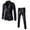 Black, variant on SNOWSONG Men's Suits Men's New Hot Stamping Glossy Slim Casual Suit Suit, Suit Jacket, Wedding Suits for Men, 2 Piece Suit Men 1*blazer+1*trousers Silver 2XL