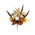 thumbnail image 1 of Mainstays Indoor Artificial Floral Bush, Yellow Color Maple and Cotton, Assembled Height 18", 1 of 5
