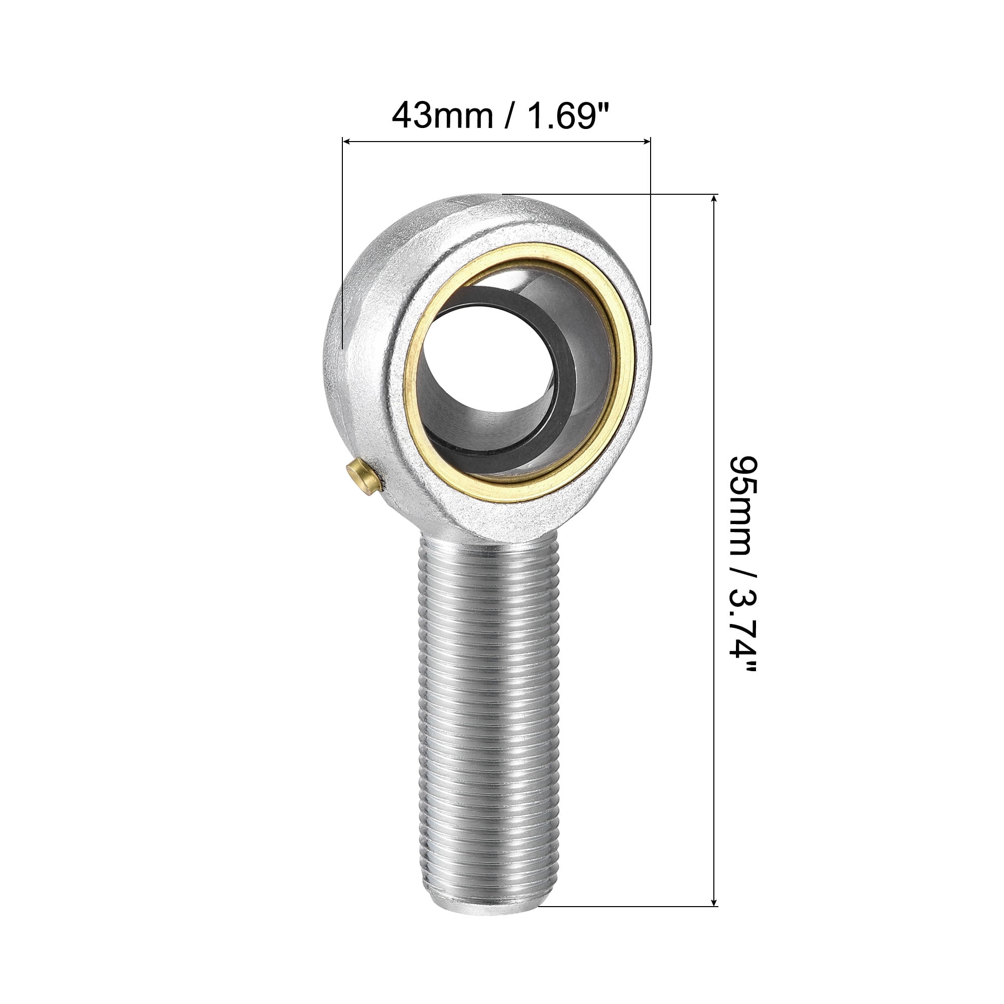 Uxcell 3/4-inch Bore 3/4-16 Male Thread Left Hand Rod End Bearing