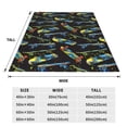 thumbnail image 3 of Balery Colorful Skateboard Manta de Felpa Suave y Acogedora – Cobija de Franela Aterciopelada para Cama, Lavable y Cálida para Sofá, Mascotas, Transpirable-80"x60", 3 of 7