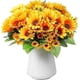 thumbnail image 4 of Flores artificiales, ramos de girasol artificiales, flores silvestres falsas para baby shower, hogar, boda, decoración de primavera, novia sosteniendo flores, 4 of 5