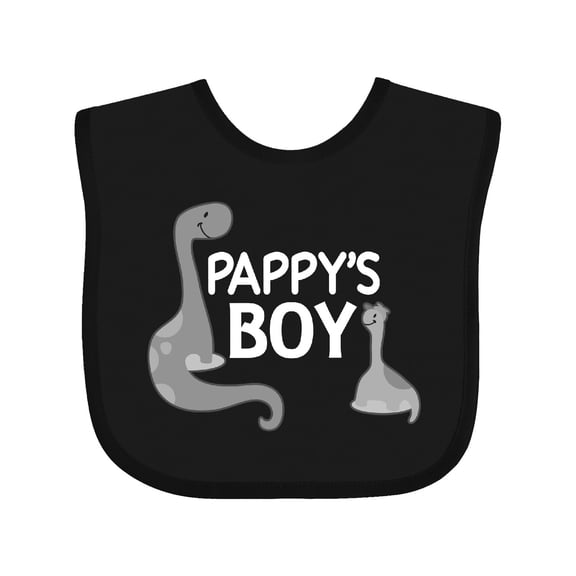 Inktastic Pappys Boy Grandson Dinosaur Boys Baby Bib