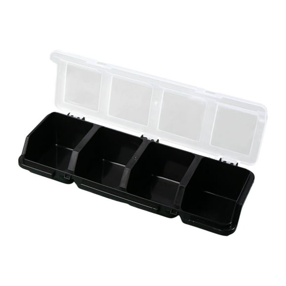 Lipstore Screw Organizer Storage Bin Bolts Organizing Household Home Potable with Lid Black