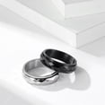 thumbnail image 3 of PAURO Unisex's Stainless Steel Anxiety Rotatable Wedding Promise Ring Black Size 8, 3 of 4
