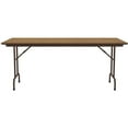 thumbnail image 4 of Correll 36"W x 96"D Melamine Top Folding Table in Medium Oak, 4 of 6