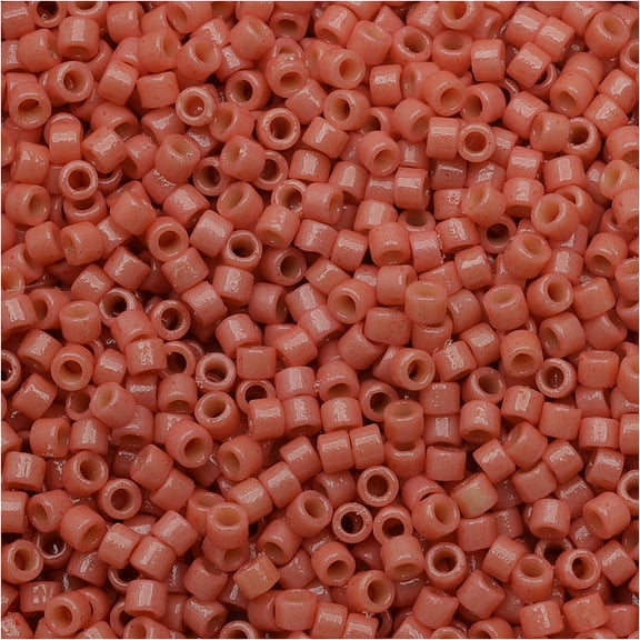 Miyuki Duracoat Delica, Japanese Seed Beads 11/0, 7.2g, Opaque Light Watermelon