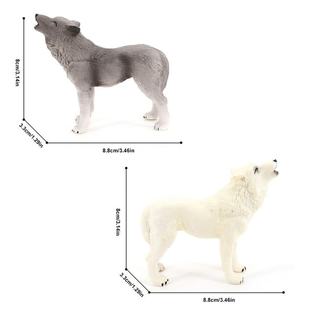 Figura de acción de lobo NikouMX Simulación de aullidos Modelo de animal salvaje