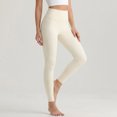 thumbnail image 2 of COMVALUE Buttery Soft Leggings for Women - High Waisted Tummy Control No See Through Workout Yoga Cycling Tights Pants White M, 2 of 9