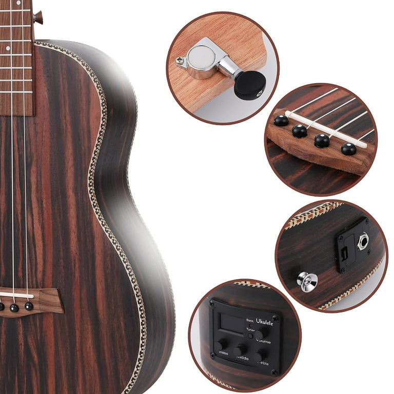 Batking Tenor Ukulele for Beginners, Solid Mahognay 26 inch Hawaiian  Ukuleles for Adults. Professional Ukalalee with Uke Beginner Bundle Kit  (Gig Bag