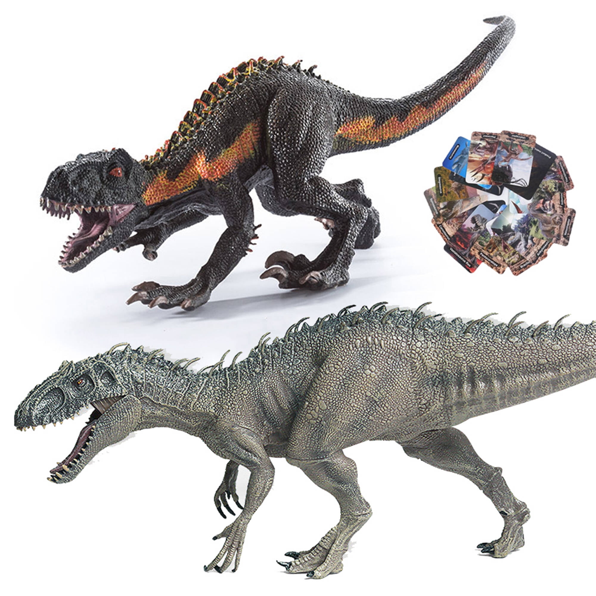 Large Dinosaur Toy Indominus Rex & Tyrannosaurus Raptor, Realistic