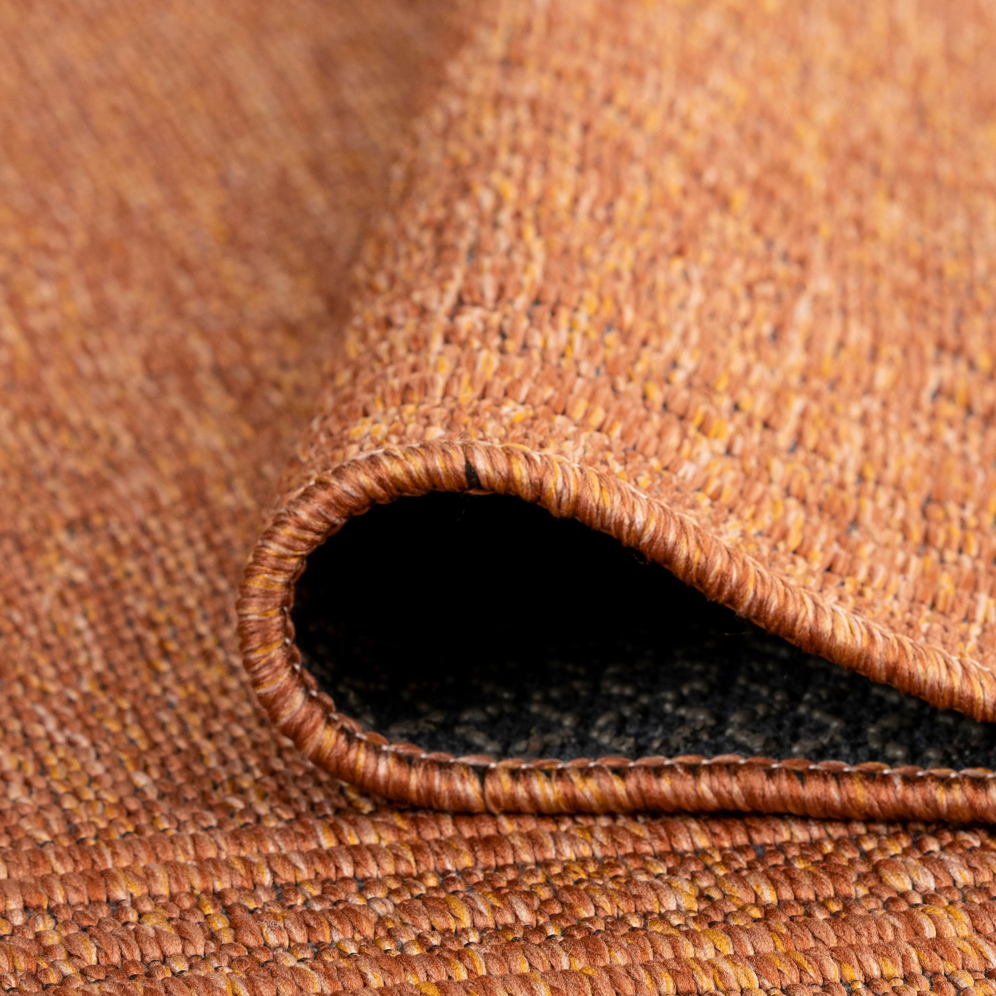 Alma Transitional 2' x 3' Orange and Copper, Machine Washable Polyester & Cotton Indoor Area Rug