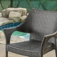 thumbnail image 2 of MAYEERTY Gray PE WICKER STACKING ARMCHAIR 1PC Weather-Resistant Space-Saving for Patio, 2 of 6