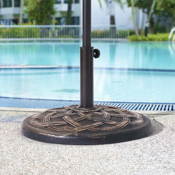 Sonerlic 42lbs Patio Round Umbrella Base/Stand with Antirust Finish