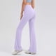 thumbnail image 3 of Pincandy Women's Solid Color High Waist Elastic Waist Yoga Pants, Flared Hem, Casual & Fitness Activities, 3 of 4