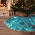 thumbnail image 5 of Lukts Square Glass Mosaic Print Color Life Christmas Tree Skirt, Winter Holiday Tree Mat Decoration ,Can be Used as A Shawl-36", 5 of 6