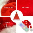 thumbnail image 6 of LED Light Up Christmas Santa Hat with Flashing Lights, Glowing Holiday Hat for Adults and Teens, Party Costume Accessory for Winter Celebration, Gift Exchange and Festive Events,Red, 6 of 7