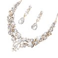 thumbnail image 2 of SmartBy 2Pcs/Set Women Jewelry Set Sparkling Water Drop Design Wedding Necklace Drop Earrings Set Bridal Jewelry Gift, 2 of 7