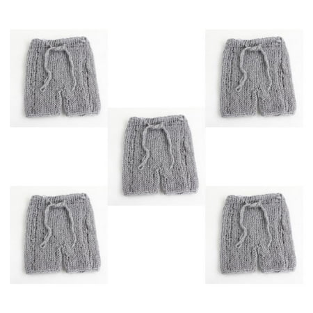 

5pcs Hand-woven Solid Color Baby Crochet Knitted Photo Photography Prop Infant Hat Pants Suits