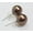Chocolate, variant on 6Colors 10mm South Sea Shell Pearl Round Beads Silver Stud Earrings AAA Grade-Chocolate