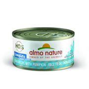 Angle View: Almo Nature High Quality Sourced Complete Tuna with Pumpkin in gravy Grain Free Wet Canned Cat Food 2.47 oz.(12 Pack)