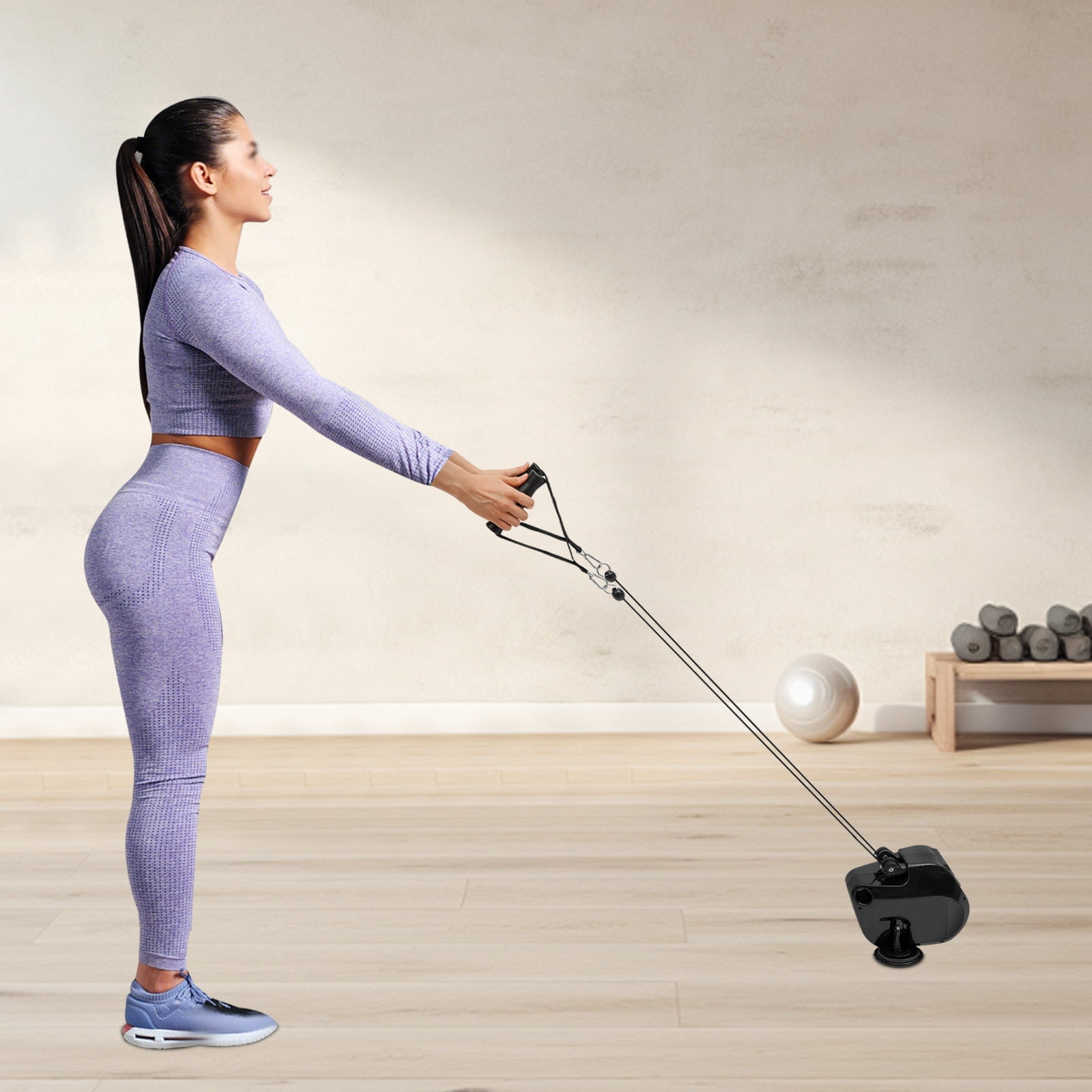 Dwellnix Rope Training Machine Suction Cup Rope Full Body Strength Training Device