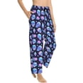 thumbnail image 2 of Daiia star Skull flower crystal Women's Sleep Pant with Pockets and Drawstring,Pajama Pants-Large, 2 of 9
