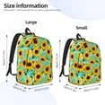 thumbnail image 3 of Yiaed Sunflowers With Green Leaves Print Backpack, Premium Laptop Backpack, Travel Backpack for Women, Lightweight Backpacks, Comfortable Back Pack-Small, 3 of 5