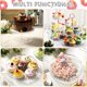 thumbnail image 2 of Juego de 9 soportes acrílicos para tartas que incluyen 4 unidades de 3 niveles, 4 bandejas redondas de postre y 1 soporte de pedestal para tartas, mesa de postre, soporte para cupcakes, 2 of 7