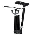 thumbnail image 4 of Bastones de bastón plegables s de viaje LED para hombres y mujeres, color negro Zulema Bastón plegable unisex, 4 of 8