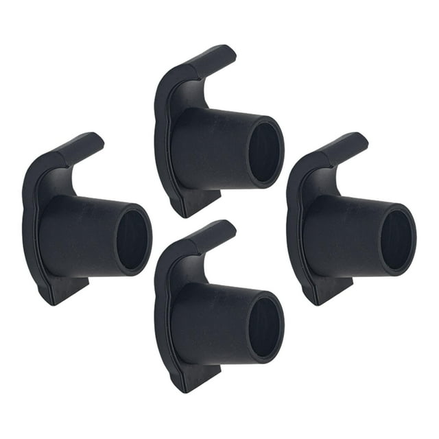 Glides Cap Pad para personas mayores, fácil instalación, repuesto de tapa de posavasos de goma 4 Uds negro