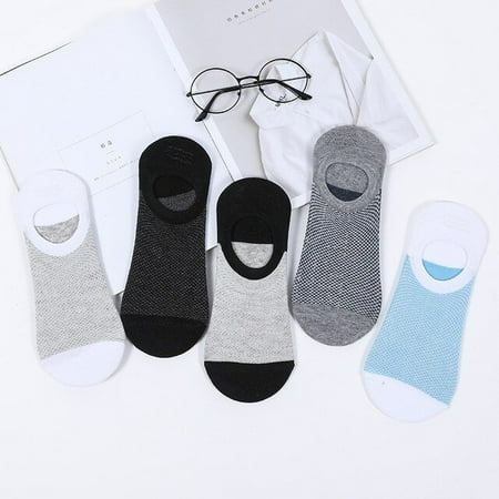 

Pairs Of New Fashion Bamboo Fiber Non-slip Silicone Invisible Boots Compression Happy Socks Men s Ankle Socks Cotton Socks