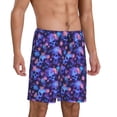 thumbnail image 2 of Sikiie Skull daisy purple Mens Pajama Shorts, Lightweight Lounge Pant with Pockets Soft Sleep Pj Shorts for MenX-Large, 2 of 6