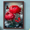 thumbnail image 1 of Cuadros Decorativos 5D bricolaje taladro redondo completo diamante pintura peonía kit decoración del hogar arte artesanía (3) Wdftyju  embutido en tela, 1 of 1
