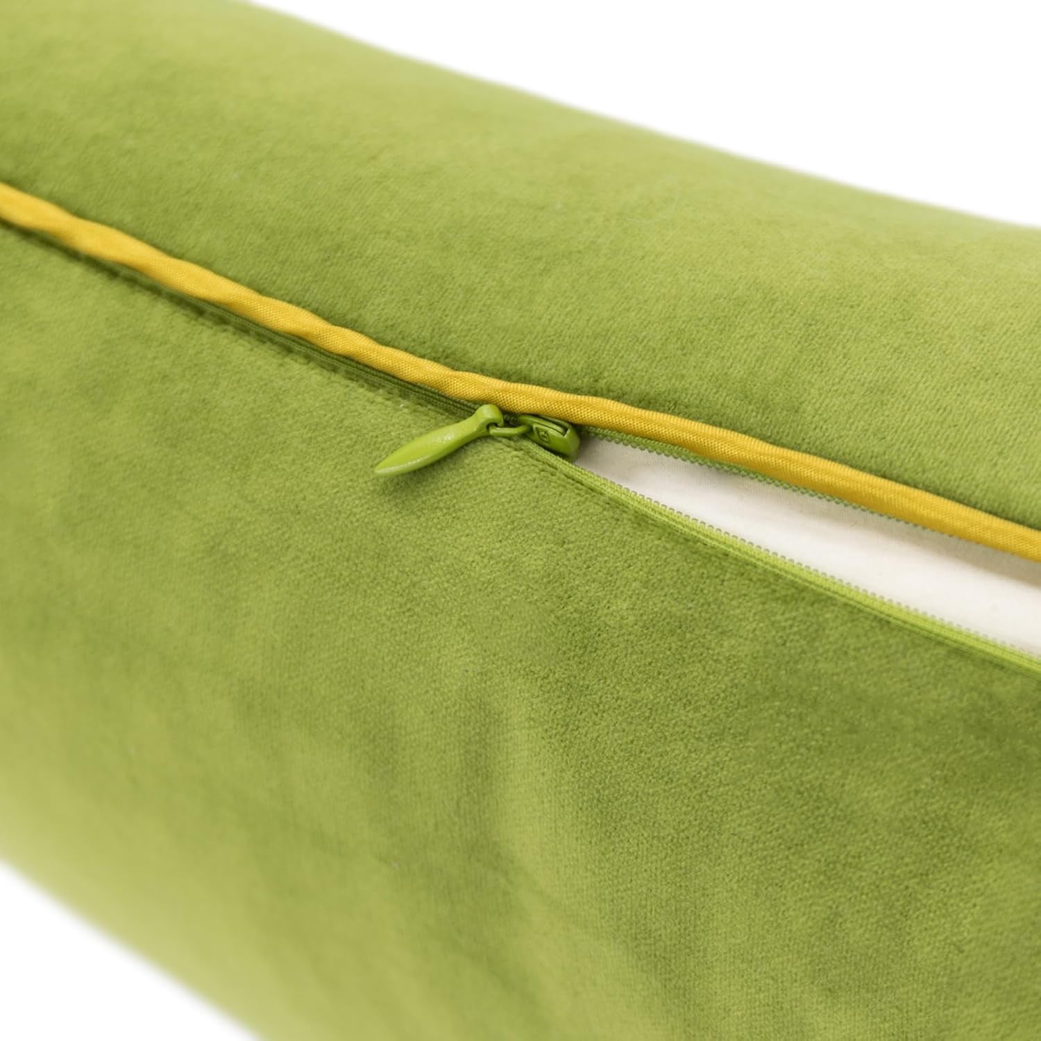 JWH Gold and Green Rectangle Cotton Velvet Leopard Print Cushion Cover 12x20inch
