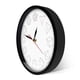 thumbnail image 2 of Reloj de pared con diseño geométrico Sile, 35 x 34 cm, plástico, color blanco y negro, 2 of 2
