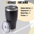 thumbnail image 3 of Botella de agua BarGifts Hidden Safe de acero inoxidable de 600 ml, color negro, 3 of 6