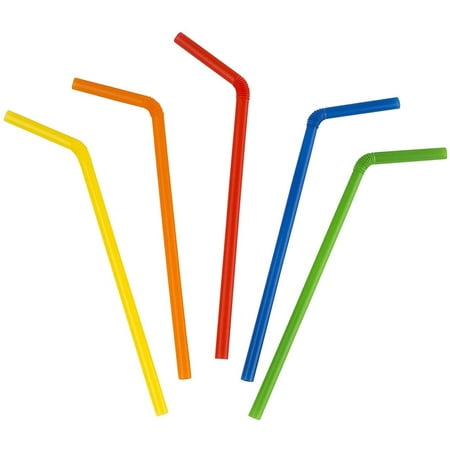 straws assorted smoothie flexible giant pack colors brand walmart