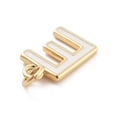 thumbnail image 2 of with Enamel and Jump Ring Cadmium Free Lead Free Long-Lasting Plated Real 18K Gold Plated Letter Letter E 11.5x7x1mm Hole: 2.5mm, 2 of 3