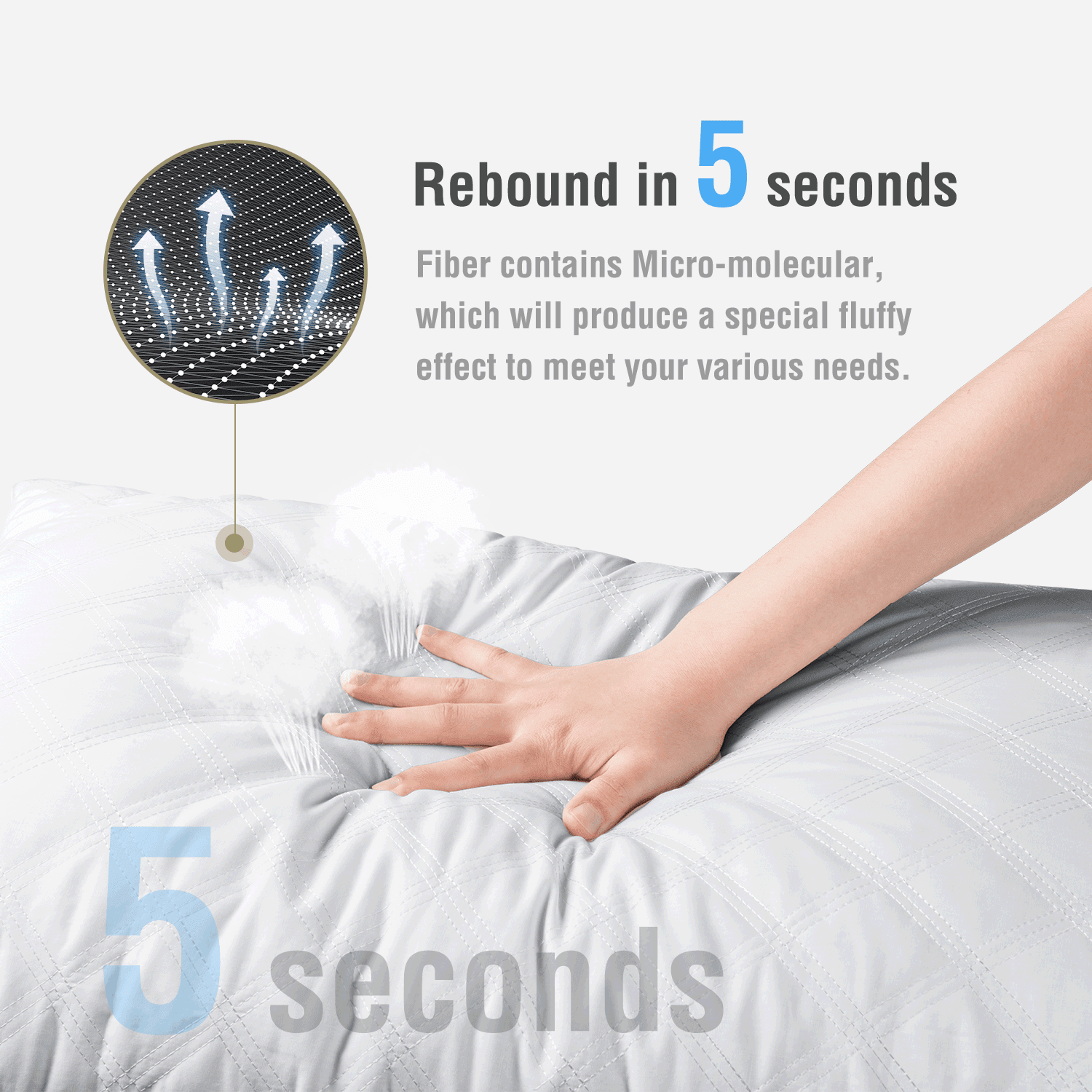 Bed Pillows for Sleeping Standard Size 20 inch x 26 inch Hypoallergenic Pillow for Side and Back Sleeper Luxury Soft Supportive Hotel Collection