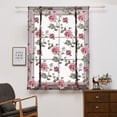 thumbnail image 4 of Cortina de ventana romana con flor de peonía transparente para cocina, cenefa, cortinas de gasa semitransparentes, tratamiento de ventana kenally JJ23234-01, 4 of 6