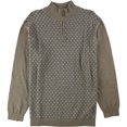 thumbnail image 1 of Suéter de punto Tasso Elba con cremallera de un cuarto para hombre Marrón Extragrande, 1 of 1