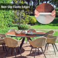 thumbnail image 5 of Boho Geometric Vintage Round Fitted Tablecloth with Elastic Edge, Retro Plaid Gingham Waterproof Table Cover, Indoor Outdoor Table Cloth for Kitchen Dinner, Outdoor, Picnic, 45''''-52'''', 5 of 6