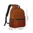 thumbnail image 2 of Salouo Orange Glitter Print Laptop Backpack 16.5'' Daypack Carry On Backpack for Men Women Outdoor Bag Laptop Sleeve and Dual for Weekender/Business/Hiking-One Size, 2 of 6