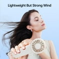 thumbnail image 5 of BN-LINK Mini Handheld Fan, Four Speeds Adjustable USB Rechargeable Fan, Portable Fan With Hook & Digital Display, Gifts for Makeup Stylish Girl Women Men Indoor/Outdoor Travel, White, 5 of 6