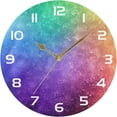 thumbnail image 5 of SKYSONIC Space Galaxy Wall Clock 10 Inch Silent Non Ticking Round Clock Oil Painting Clock Easy to Read Clock for Living Room Bedroom Bathroom Home Decor, 5 of 7