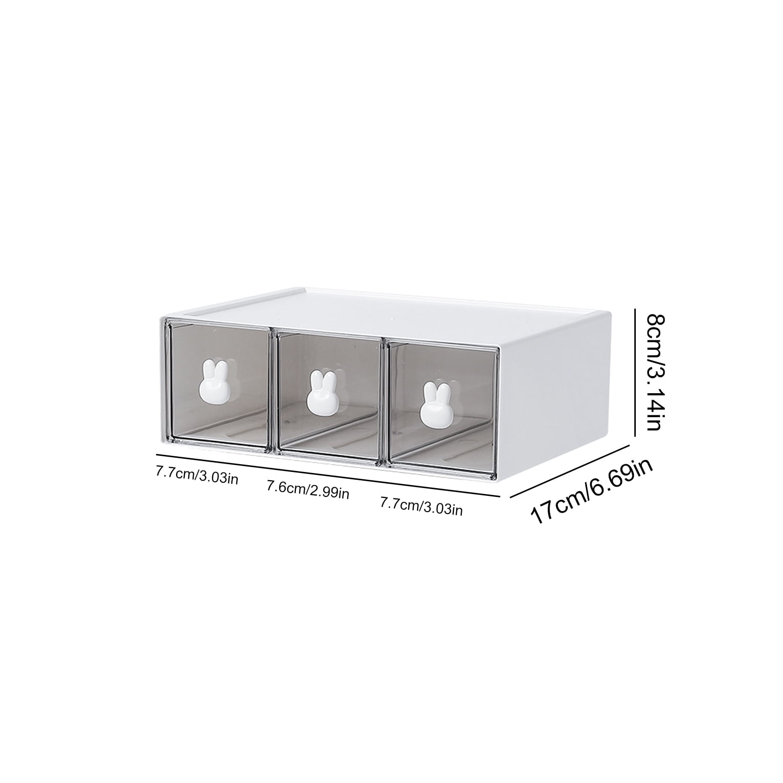 Stationary Organizer, Rabbit Handle Desk Storage Box, Stationery Box, Desktop Stationery Storage Box, Desk Organizer, Makeup Organizer Drawers
