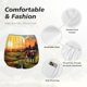 thumbnail image 4 of Balery Oil Painting Style Pasture Cow Pantalones cortos deportivos para mujer con forro y dos bolsillos, elásticos, para entrenamiento, gimnasio, yoga-Medium, 4 of 7