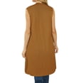 thumbnail image 5 of Nlife Women Open Front Vest Wool Knitted Long Cardigan Sleeveless Sweater with Pockets, 5 of 9