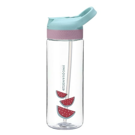 KABOER Reusable BPA Free Water Bottlewith Wide Mouth Sport Grip Straw Lid and Ultra Drain Technology, 18