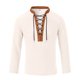 thumbnail image 5 of pstuiky mangas largas para hombre, Camiseta de manga larga con cuello alto, diseño de patchwork marrón y cordón ajustable para hombre camisetas de hombre s, 5 of 7